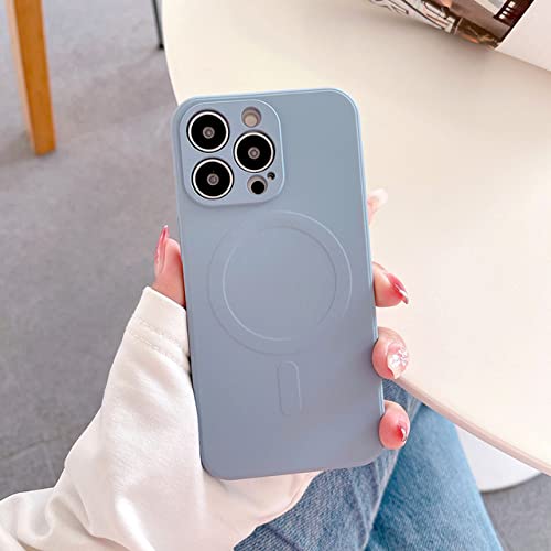Coque en silicone TPU souple liquide pour iPhone 14 charge sans fil
