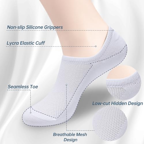 8 Pairs No Show Socks Womens and Mens Low Cut Ankle Short Non Slip Athletic Running Casual Invisible Liner Socks2