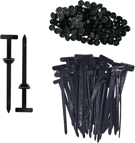 100 Pcs Premium Nylon Universal Cable Tie Buckle (100% Nylon), Heavy Duty Self-Locking Zip Ties, UV Resistant Cable Tie Clips for Automotive & Home Repairs, Car Fender, Trunk & Engine Fixes