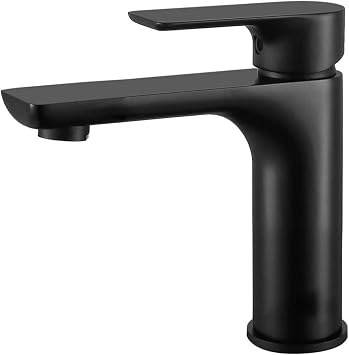 Bathroom Faucets Vanity Faucet Hot and Cold Faucet for Bathroom Sink Single Hole Bathroom Faucet-Black