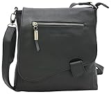 👜 DESIGN: Umhängetasche - modern, simpel & funktionell - mit drei Außenfächern inkl. Reißverschlüssen