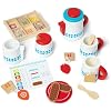 Melissa & Doug 20-Piece Steep and Serve Wooden Tea Set - Play Food and Kitchen Accessories