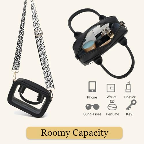 Clear Crossbody Bag Stadium Approved, Top Handle Clear Stadium Purse for Women Clear Bag for Stadium Events, Concerts4