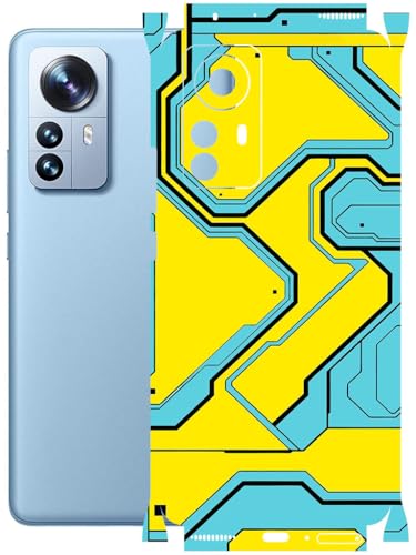 Image of AtOdds - Full Body Back Screen Guard Protector Film - Lamination Wrap Skin Sticker Compatible with XIAOMI Mi 12 PRO | Scratchproof Matte Finish (YellowLane)