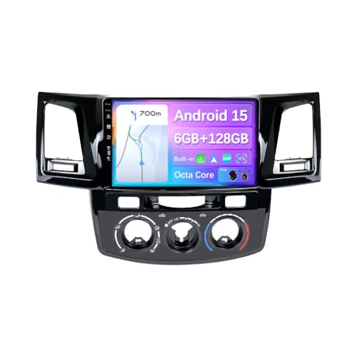 Autoradio Android 15 2 Din IPS avec caméra de recul pour Toyota Revo Vigo