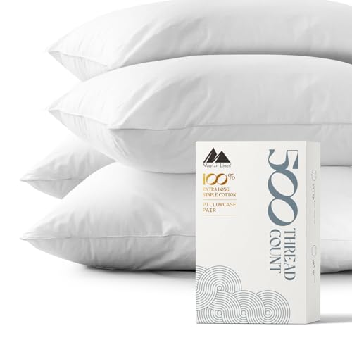 Mayfair Linen 100% Egyptian Cotton Queen Size Pillow Cases Set
