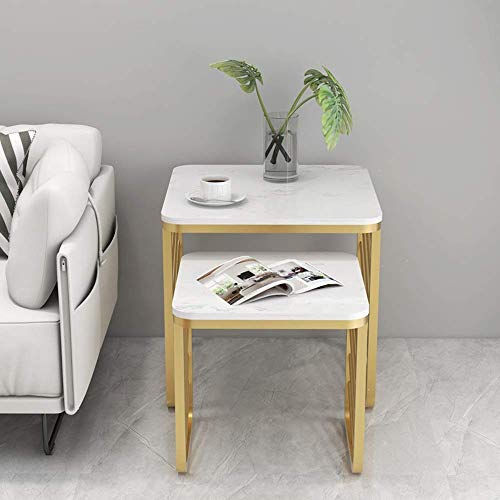 Table basse ronde en marbre gain de place pour optimiser les petits salons