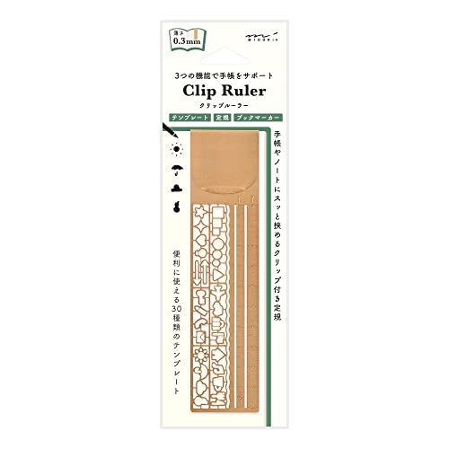DESIGNPHIL 42290006 Midori Clip Ruler Copper A