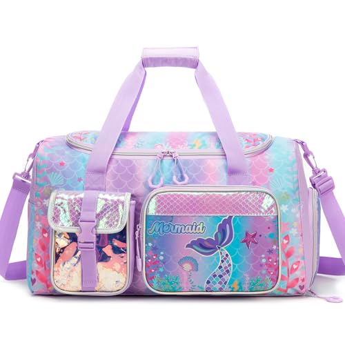 HTgroce Bolsa de Ballet Niña Sirena – Mochila de Danza con Compartimento para Zapatos – Bolsa de Piscina para Natación y Gimnasia Rítmica