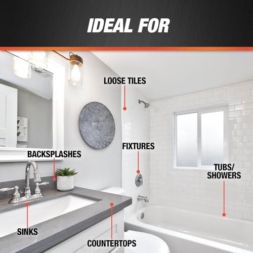 Image of Kwik Seal Ultra Advanced Kitchen and Bath Siliconized Sealant, White, 10.1 Oz (7079818897)