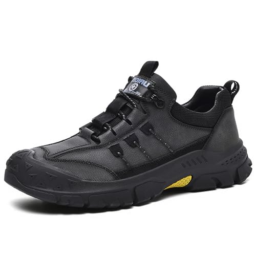 Men's Waterproof Hiking Shoes Leather Casual Walking Outdoor Work Shoes for Men