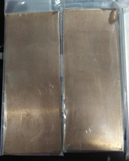 1 Piece Phosphor Copper Metal Plate Anode Sheet for Hull Cell Electroplating, Size: 3mm x 60mm x 150mm