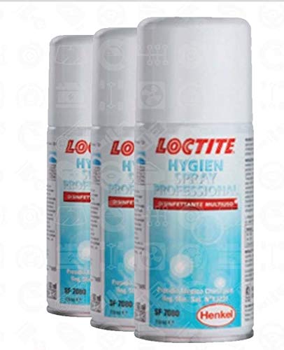 7080X3 LOCTITE SF 7080 HYGIEN SPRAY SPRAI IGIENE IGIENIZZANTE SANIFICANTE DISINFETTANTE 3X 150ml BATTERICIDA PRESIDIO MEDICO