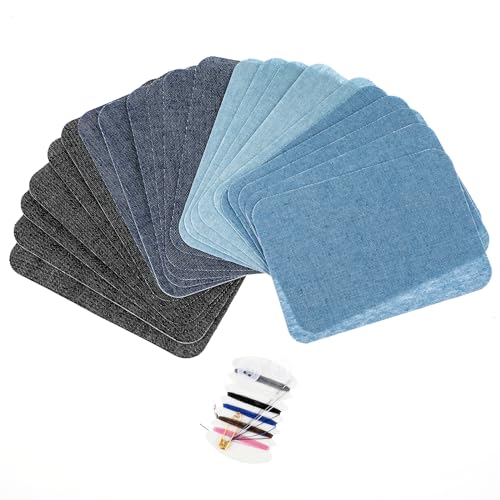 Jeans-Formen Zum Aufbügeln – Set Mit Denim-Flicken In Geometrischen Shapes, Ohne Nähen!