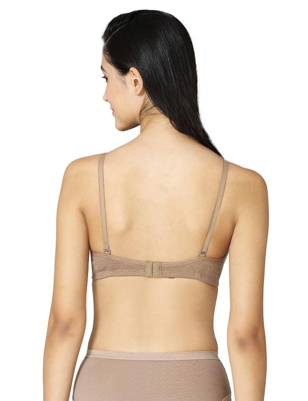 Image of VSTAR Jade Women's Soft Foam Padded Wire-Free Seamless Medium Coverage Bra | Convertible & Adjustable Straps | Polycotton Comfort | Breathable & Soft | Pack of 1