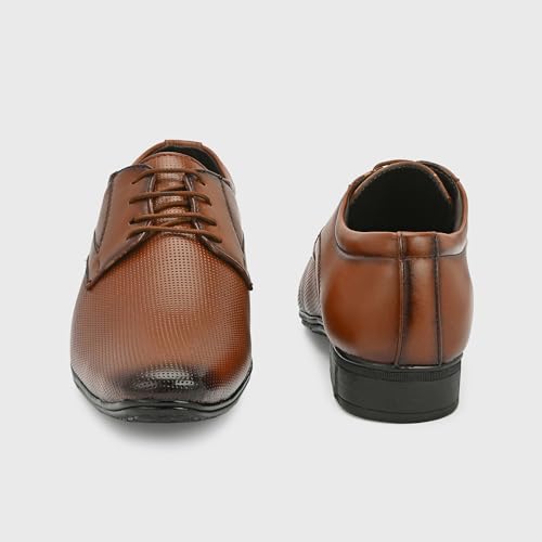 Image of Centrino Formal Shoes for Men | Lightweight Comfortable Office Shoes for Man Stylish | Cushioned Insole Lace-Up Shoes for Men | Durable TPR Sole | Trendy Classic Design Footwear for Men (8119)