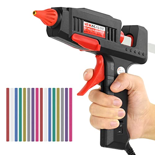 Pistolet à colle chaude, 60/100 W, double puissance, haute température, pistolet à colle robuste avec bâtons de colle (16 pièces, les décorations, les cadeaux Cover
