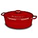 Cuisinart CI755-30CR Chef's Classic Enameled Cast Iron 5-1/2-Quart Oval Covered Casserole, Cardinal Red