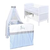 LIEFERUMFANG - Bett, Matratze, 4-teiliges Bettwäsche Set, Kissen und Decke, Himmelstange, Spannbettlaken