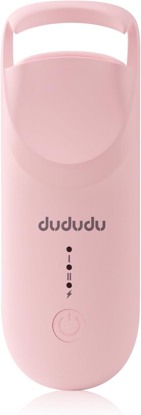DUDUDU Heated Eyelash Curler: Portable Mini Electric Lash Curler, 2 Temp Levels, Type-C Recharge, 10s Heat 3s Curl, 24H Lift
