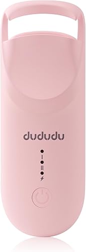 DUDUDU Heated Eyelash Curler, Portable Travel-Size Mini Electric Heated Lash Curler - 2-Level Adjustable Temp & Type-C Recharge, 10S Heat 3S Style 24H Lift for Long-Lasting Natural Effortless Curves