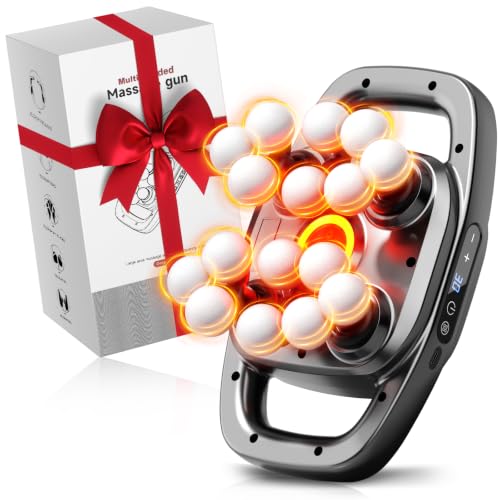 Image of 16 Head Massage Gun Deep Tissue, Handheld Back Massagers, Quiet Multi 16 Head Massage Gun for Shoulders, Neck, Legs, Portable Muscle Gun, Pain Relief, 3 Modes & 30 Intensities- Gifts for Men Women