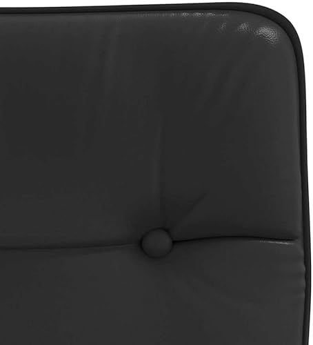 Miniatura 8 de Modern Dining Chair Set of 2, Black Faux Leather, Plywood, Metal, Adjustable Height for Kitchen Dining Room