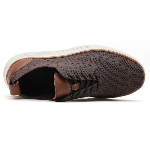 Image of Men's Mesh Oxfords Sneakers Handmade Comfortable Casual Dress Business Slip On Lightweight Walking Shoes for Men