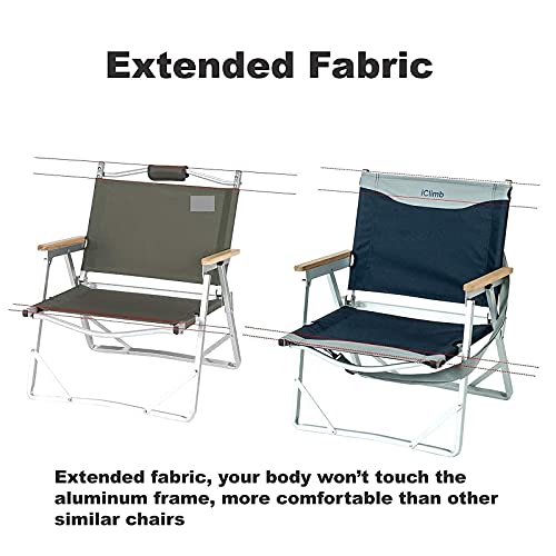 Iclimb 2 Ultralight Low Beach Chair With 1 Beach Table Bundle For Two Adults Outdoor Beach Camping Glamping #TOP4