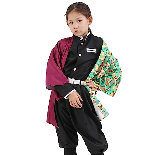 [BASETAKE] 冨岡 義勇 子供用 鬼滅の刃 きめつのやいば コスプレ 子供 仮装 とみおか ぎゆう こすぷれ 子供服 こどものcosplay 衣装 キッズ ハロウィン コスチューム ギフト プレゼント 文化祭 学園祭 cosplay 変装 (110, 冨岡 義勇)