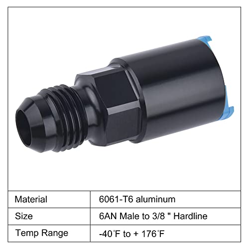 Evil Energy 6An Male To 3/8" Sae Quick-Disconnect Female Push-On Efi Fitting #TOP3