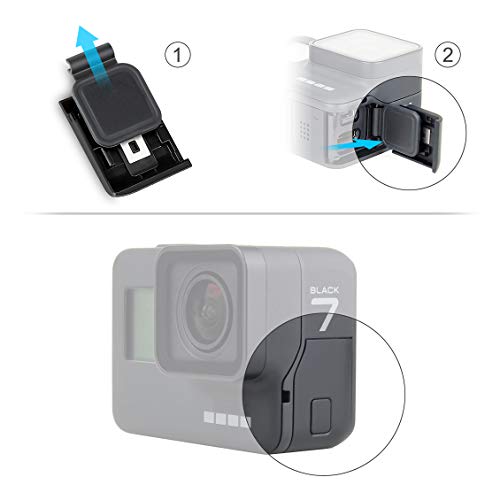 Replacement USB Side Door Cover for GoPro Hero 5 6 7 Black Camera Repair Part Accessories Accessory Kit Black - Thumbnail 6