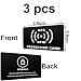 3 Stück RFID Blocker Karte,NFC Schutzkarte,NFC Blocker Karte,Schutzkarte für Geldbörse RFID Card,Schwarz,5.5cm×8.5cm