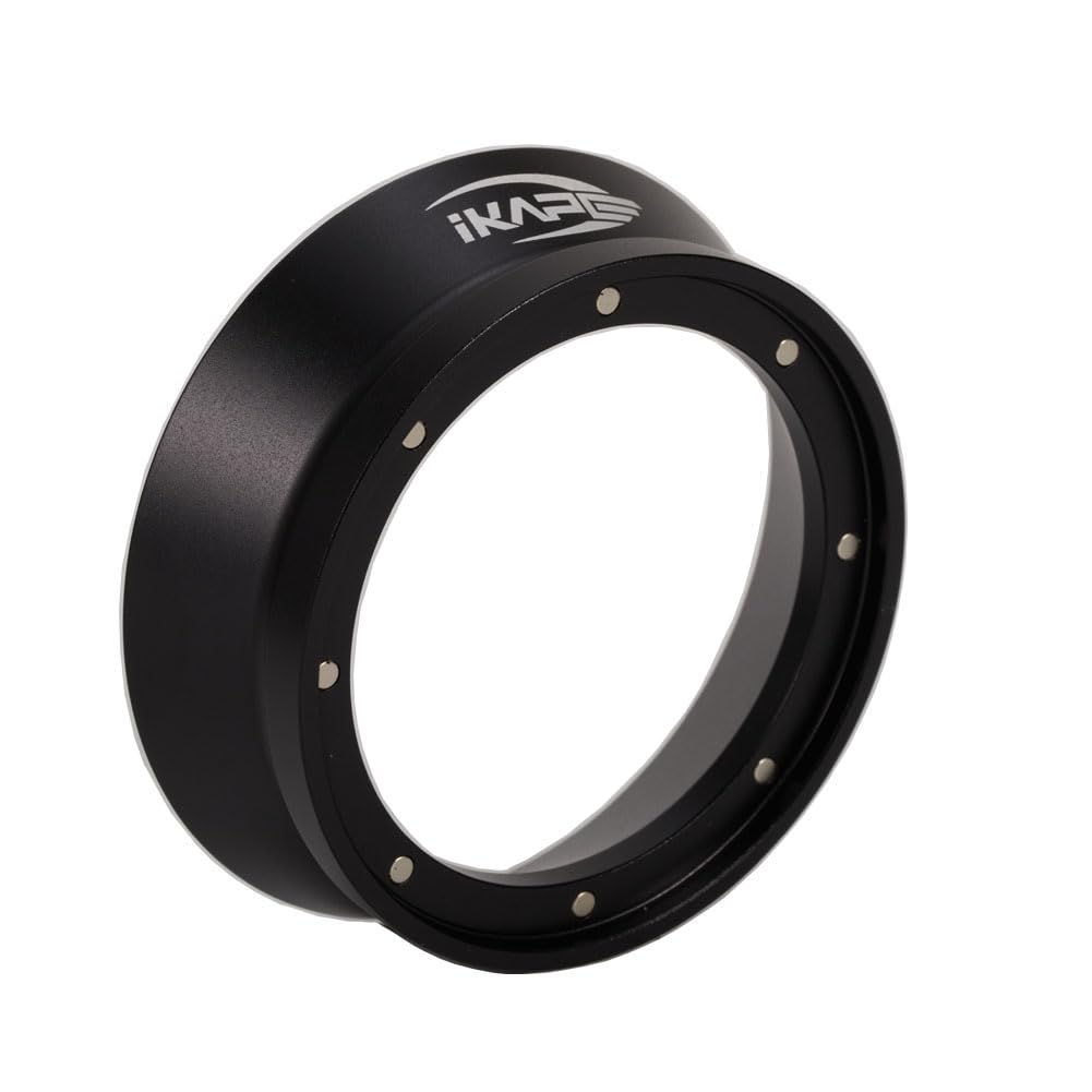 IKAPE 58mm Espresso-Dosiertrichter, Magnetischer Dosiertrichter mit 8 Magneten, Kaffeedosierring Kompatibel mit Allen 58mm Espresso-Filtern