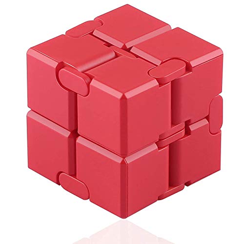 ss shovan Infinity Cube Fidget Toy, Hand Killing Time Transform Cubes Magic Cubes for Kids and Adults(Red-Silicone)