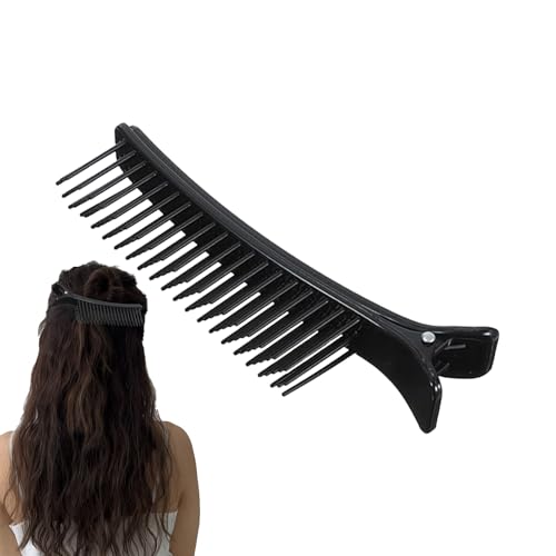 サロンセクショニングヘアクリップ - プロ用ノンスリップグリップスタイリングコームクリップ | ヘアカットカラーセクションクリップ、理髪師、美容師やホームヘアケアルーチン用サロンスタイリングツール