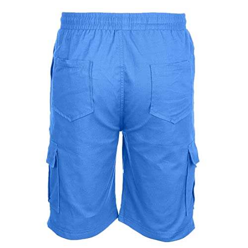 Men's Workout Running Shorts Lightweight Gym Athletic Shorts For Men With Pockets Drawstring Sweatpants Sport Short Sky Blue #TOP4