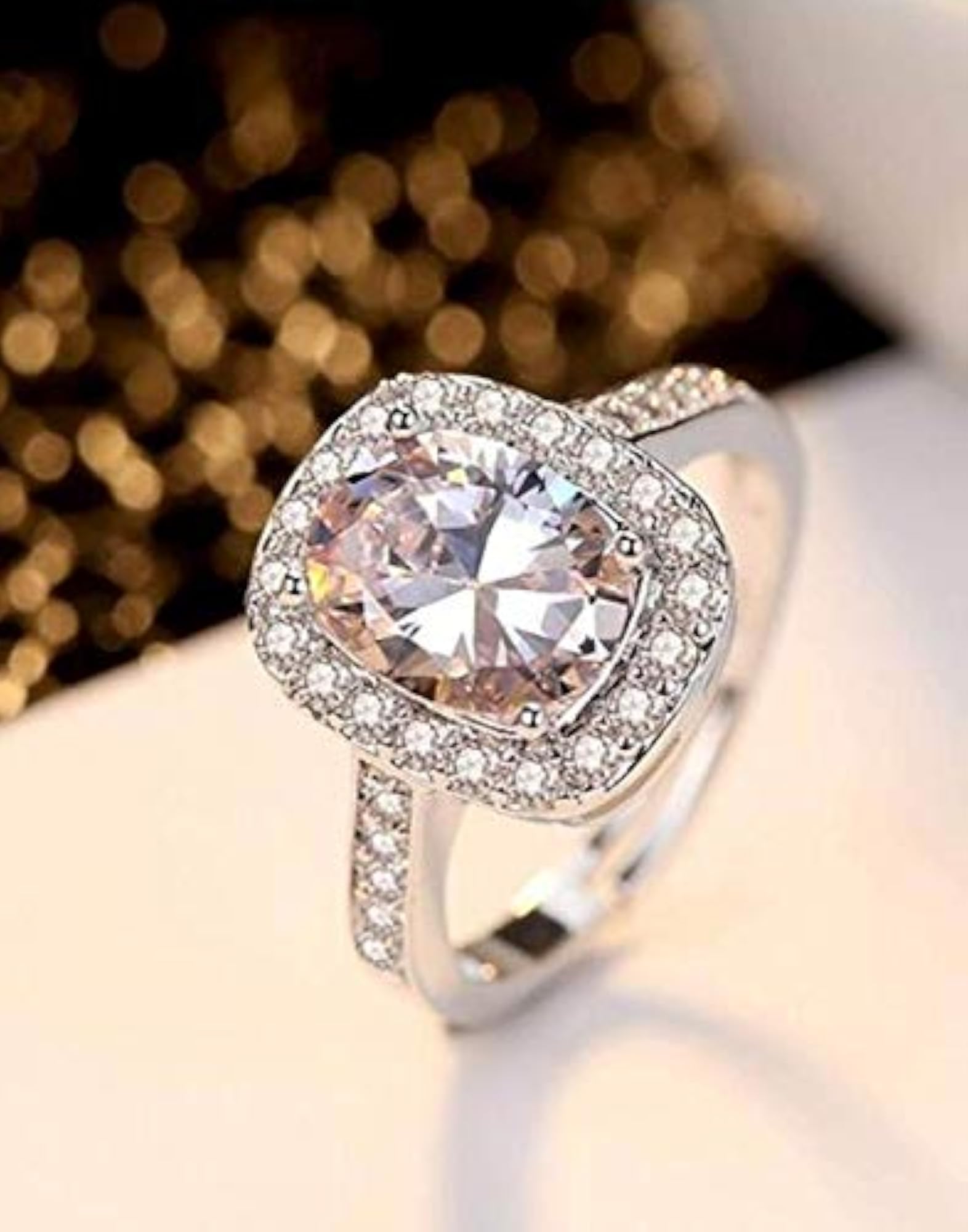 AAA Solitaire Plated Ring (9851r)