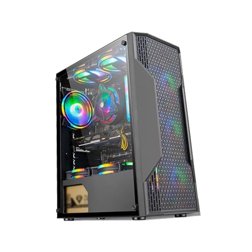 Caja de computadora de Torre Media ATX/Micro ATX/ITX, Paneles de Vidrio Templado Dobles