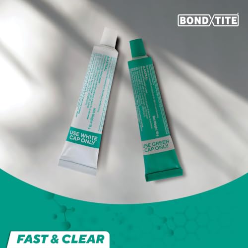 Image of Bondtite Fast & Clear Tube 36g |(Pack of 2)| 5-Min Quick Setting | Transparent, Odourless, High-Strength Two-Component Adhesive for Glass, Marble, Tiles, Wood & DIY Repairs