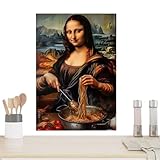 Lienzo decorativo para pared, póster de Mona Lisa sin marco, decoración de pared para dormitorio, sala de estar, apartamento, restaurante, casa de campo, hotel, cumpleaños, vacaciones