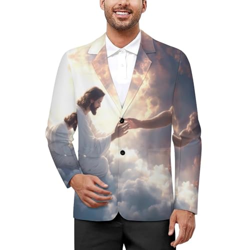 God's Gifts Men's Slim Suit Long-Sleeve Prom Tuxedo Classic Two Button Business Jacket