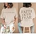 Sulayesh Faith Over Fear Christian Shirts for Women Oversized Jesus God Religious Bible Verse Tees Inspirational Tshirts Tops (Apricot,XL)