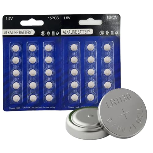 Batería botón LR1130 AG10 30 unidades alcalina 1.5V