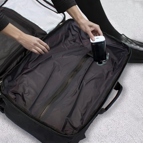 Image of Vacuum Travel Backpack 60L with Air Pump Vacuum Water Resistant Air Compression System Carry On Suitcase Luggage with Rain Cover Black