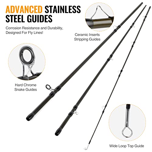 image for TOPFORT Fly Fishing Rod and Reel Combo Starter Kit, 4 Piece Lightweigh