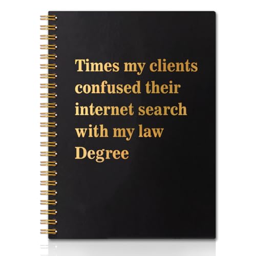 QYUVK Times My Clients Confused Their Internet Search with My Law Degree - Cahier à spirale ligné de 160 pages, cadeaux d'avocat pour homme et femme, journal d'avocat pour juge, cadeaux de remise de