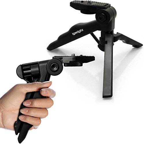 iGadgitz 2 in 1 Pistol Grip Stabilizer and Mini Lightweight Table Top Stand Tripod for Digital Camera, DSLR, Video Camera & Camcorder iGadgitz 2 in 1 Pistol Grip Stabilizer and Mini Lightweight Table Top Stand Tripod for Digital Camera, DSLR, Video Camera & Camcorder