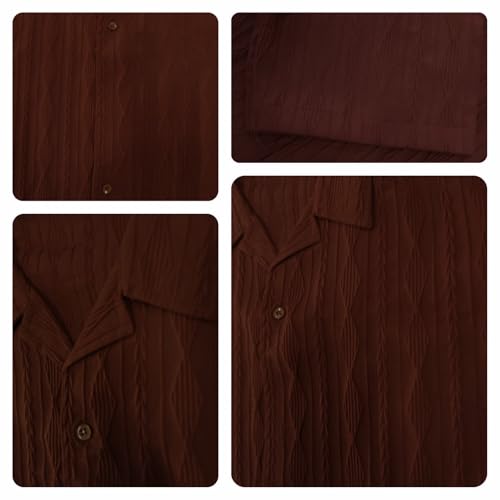 Image of Leriya Fashion Shirt for Man | Mens Casual Shirts | Shirt for Man| Shirts for Mens Stylish |Half Sleeve Button Down Textured Summer Wear (Available in Plus Sizes)