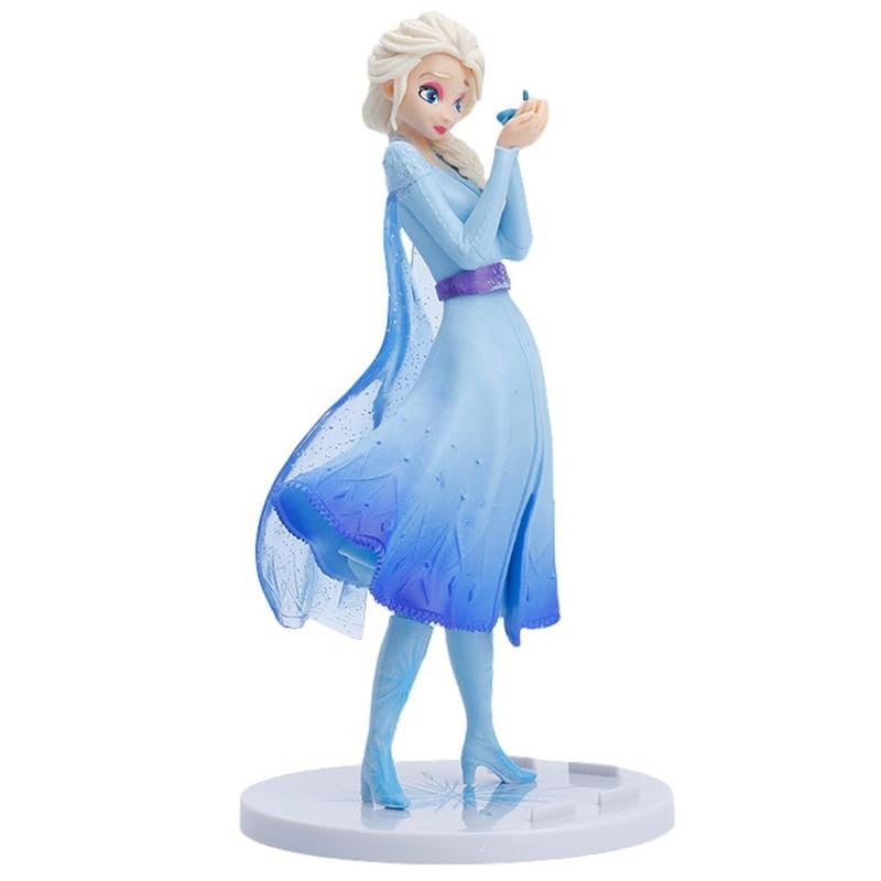 19cm Frozen Princess Anna Standing Action Figure for Home, Desk and Table Decor | Blue Color Ice Princess Anna Standing Toy Figure | Frozen Figure | Gift for Kids, Family & Friends
